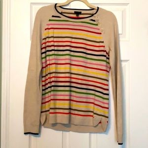 Talbots Rainbow striped sweater